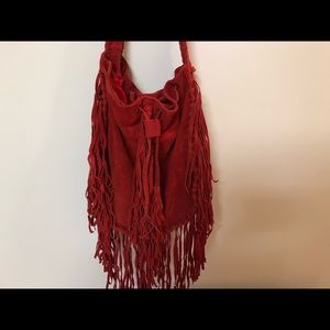 LF Red Fringe Bag! Used once, great for fall!
